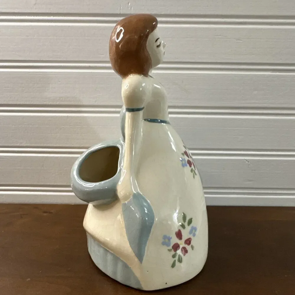 Weil Ware Lady Of California Double Vase Planter 2136 Vintage Pottery
